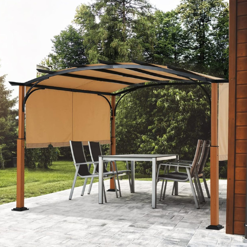 Decorise | Pergola extérieure rétractable avec auvent pour terrasse de jardin