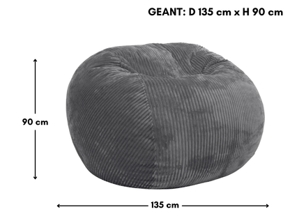 Decorise | Cylina Pouf 'Velours côtelé'