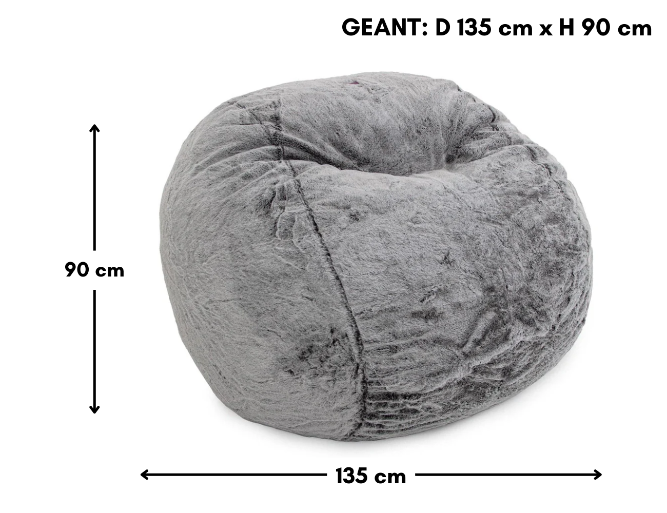 Decorise | Chinchilla Pouf 'Modern Luxe Fur