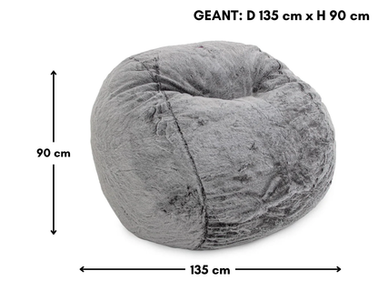 Decorise | Chinchilla Pouf 'Modern Luxe Fur