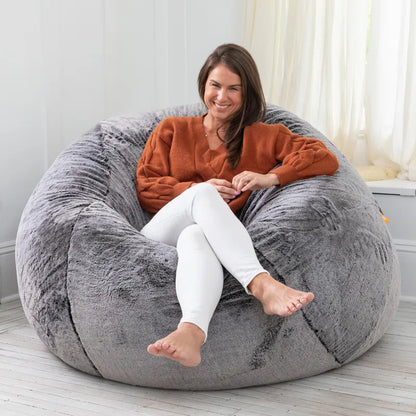 Decorise | Chinchilla Pouf 'Modern Luxe Fur